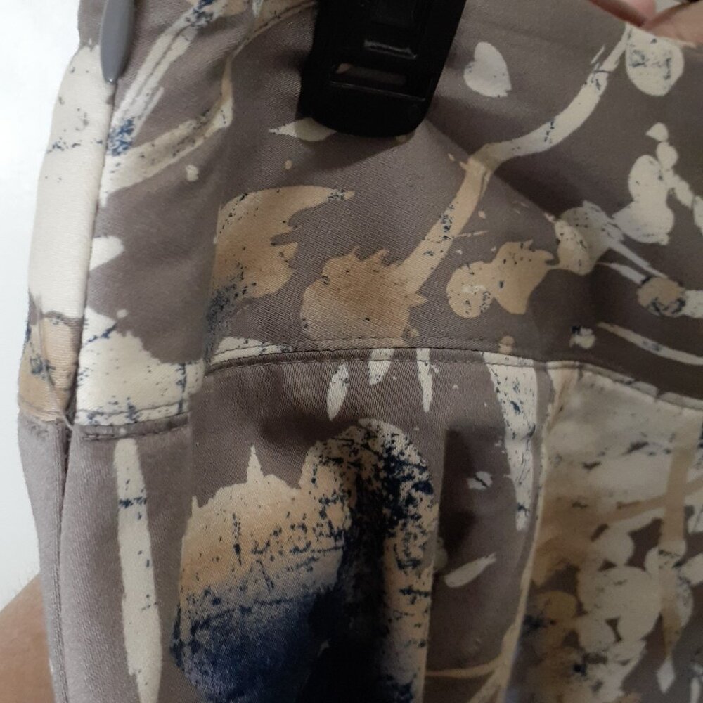 Alfani Abstract Skirt Paint Splatter Size 10 Multicolor Brown Blue Pencil Mini - Picture 8 of 10